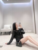 Chanel socialite internet celebrity must buy24B early autumn new series hollowed out hook woven gold and silver dual color sequins with diamond studded buttons wool knitted cardigan for women - Image 15
