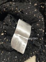 Chanel socialite internet celebrity must buy24B early autumn new series hollowed out hook woven gold and silver dual color sequins with diamond studded buttons wool knitted cardigan for women - Image 17