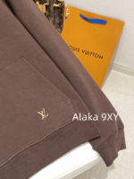 LOUIS VUITTON Color Series  Same as Wang Hedi  2024 Autumn/Winter New Collection Water Diamond Gem Drawstring Embroidered Letter Logo Hoodie Hoodie, Unisex - Image 7