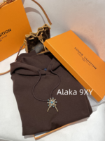LOUIS VUITTON Color Series  Same as Wang Hedi  2024 Autumn/Winter New Collection Water Diamond Gem Drawstring Embroidered Letter Logo Hoodie Hoodie, Unisex - Image 10