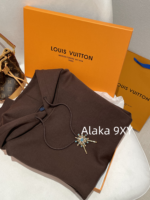 LOUIS VUITTON Color Series  Same as Wang Hedi  2024 Autumn/Winter New Collection Water Diamond Gem Drawstring Embroidered Letter Logo Hoodie Hoodie, Unisex - Image 11