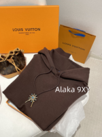 LOUIS VUITTON Color Series  Same as Wang Hedi  2024 Autumn/Winter New Collection Water Diamond Gem Drawstring Embroidered Letter Logo Hoodie Hoodie, Unisex - Image 12