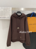 LOUIS VUITTON Color Series  Same as Wang Hedi  2024 Autumn/Winter New Collection Water Diamond Gem Drawstring Embroidered Letter Logo Hoodie Hoodie, Unisex - Image 14
