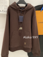 LOUIS VUITTON Color Series  Same as Wang Hedi  2024 Autumn/Winter New Collection Water Diamond Gem Drawstring Embroidered Letter Logo Hoodie Hoodie, Unisex - Image 18