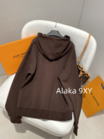 LOUIS VUITTON Color Series  Same as Wang Hedi  2024 Autumn/Winter New Collection Water Diamond Gem Drawstring Embroidered Letter Logo Hoodie Hoodie, Unisex - Image 26