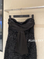 BALMAIN, the wealthy heiress of a wealthy family with a strong aura, is dressed in appropriate attire ”  24 Early Autumn New Collection B  Black and white color blocked suit jacket/heavy satin bow sequin dress - Image 27