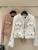 BALMAIN, the wealthy heiress of a wealthy family with a strong aura, is dressed in appropriate attire ”  24 Early Autumn New Collection B  Black and white color blocked suit jacket/heavy satin bow sequin dress - Image 33