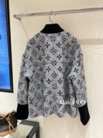 LOUIS VUITTON  2024 AutumnWinter New Collection  Heavy Industry Color Weaving Jacquard Classic Clover Logo Jacket, Baseball Jacket, Women's Jacket. Handsome and versatile for both men and women - Image 5