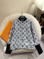 LOUIS VUITTON  2024 AutumnWinter New Collection  Heavy Industry Color Weaving Jacquard Classic Clover Logo Jacket, Baseball Jacket, Women's Jacket. Handsome and versatile for both men and women - Image 20