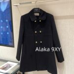 CELINE is elegant and timeless2024SS early autumn new series heavyduty woolen metal button coat for women.