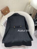 CELINE is elegant and timeless2024SS early autumn new series heavyduty woolen metal button coat for women. - Image 5
