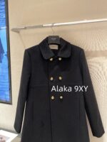 CELINE is elegant and timeless2024SS early autumn new series heavyduty woolen metal button coat for women. - Image 13