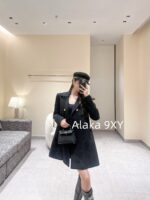 CELINE is elegant and timeless2024SS early autumn new series heavyduty woolen metal button coat for women. - Image 16