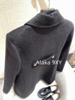 CELINE is elegant and timeless2024SS early autumn new series heavyduty woolen metal button coat for women. - Image 24