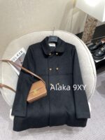 CELINE is elegant and timeless2024SS early autumn new series heavyduty woolen metal button coat for women. - Image 26
