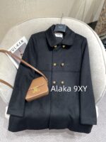 CELINE is elegant and timeless2024SS early autumn new series heavyduty woolen metal button coat for women. - Image 27
