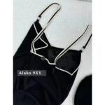 CHANEL Jennie Same Style   2024k new series  Heavy Industry hollow out rhinestone black suspender Vneck vest top for women. - Image 16