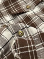 MIUMIU   24 Early Autumn New Collection  British style letter embroidery plaid lapel shirt jacket/khaki metal belt skirt, casual and versatile, full of girlish vibe - Image 8