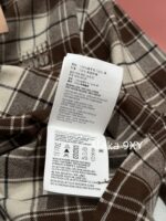 MIUMIU   24 Early Autumn New Collection  British style letter embroidery plaid lapel shirt jacket/khaki metal belt skirt, casual and versatile, full of girlish vibe - Image 9