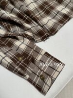 MIUMIU   24 Early Autumn New Collection  British style letter embroidery plaid lapel shirt jacket/khaki metal belt skirt, casual and versatile, full of girlish vibe - Image 17