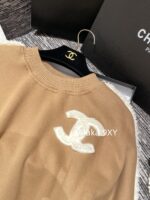 chanel   24k AutumnWinter New Collection  Wool Lamb Splicing and Velvet Round Neck Brown Hoodie for Women. Warm, fashionable, and super easy to wear - Image 25