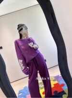 Chrome hearts   2024 Early Autumn New Co branded Cruo   Printed cartoon Sanskrit pattern pullover long sleeved shirt/hooded sweatshirt/casual sports pants series100 imported pure cotton fabric. Sweater - Image 4