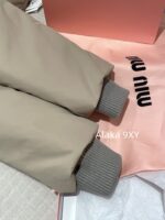 miumiu   2024 autumn and winter new collectionClassic letter logo hooded casual mid length down jacket loose fit for both men and women. 90 National Standard Goose Down - Image 10