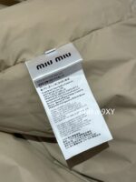 miumiu   2024 autumn and winter new collectionClassic letter logo hooded casual mid length down jacket loose fit for both men and women. 90 National Standard Goose Down - Image 13