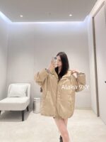 miumiu   2024 autumn and winter new collectionClassic letter logo hooded casual mid length down jacket loose fit for both men and women. 90 National Standard Goose Down - Image 17
