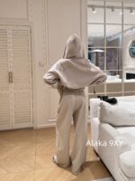 ACNE Studios' self retained funds. Extremely comfortable 2024 SS early autumn new collection  hooded back letter printed logo hoodie set - Image 3