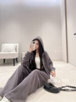 ACNE Studios' self retained funds. Extremely comfortable 2024 SS early autumn new collection  hooded back letter printed logo hoodie set - Image 6