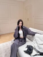 ACNE Studios' self retained funds. Extremely comfortable 2024 SS early autumn new collection  hooded back letter printed logo hoodie set - Image 8