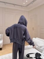 ACNE Studios' self retained funds. Extremely comfortable 2024 SS early autumn new collection  hooded back letter printed logo hoodie set - Image 9