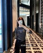 Prada White Rich Beauty Dress EssentialSuper Show Body 2024 Early Autumn New Collection Classic Inverted Triangle Jacquard Letter Logo Round Neck Wool Knitted Seven Sleeve Sweater for Women - Image 20
