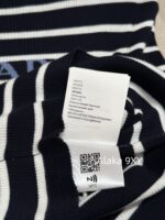 Prada White Rich Beauty Dress EssentialSuper Show Body 2024 Early Autumn New Collection Classic Inverted Triangle Jacquard Letter Logo Round Neck Wool Knitted Seven Sleeve Sweater for Women - Image 34