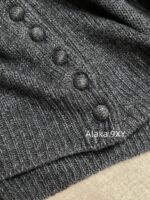 Prada highend cashmere version   24 Early Autumn New Series Heavy Industry Round Neck Basic Edition Autumn and Winter Button Design Knitted Cardigan Coat for Women. Available in multiple colors - Image 12