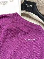 Prada highend cashmere version   24 Early Autumn New Series Heavy Industry Round Neck Basic Edition Autumn and Winter Button Design Knitted Cardigan Coat for Women. Available in multiple colors - Image 19