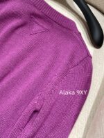 Prada highend cashmere version   24 Early Autumn New Series Heavy Industry Round Neck Basic Edition Autumn and Winter Button Design Knitted Cardigan Coat for Women. Available in multiple colors - Image 21