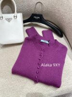 Prada highend cashmere version   24 Early Autumn New Series Heavy Industry Round Neck Basic Edition Autumn and Winter Button Design Knitted Cardigan Coat for Women. Available in multiple colors - Image 22