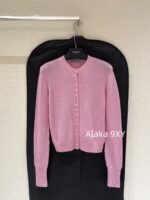 Prada highend cashmere version   24 Early Autumn New Series Heavy Industry Round Neck Basic Edition Autumn and Winter Button Design Knitted Cardigan Coat for Women. Available in multiple colors - Image 46