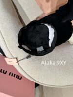 Miumiu gift box packaging/autumn versatile new item24ss heavyduty imported silk velvet material letter logo fisherman hat - Image 5