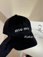 Miumiu gift box packaging/autumn versatile new item24ss heavyduty imported silk velvet material letter logo fisherman hat - Image 6
