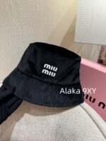 Miumiu gift box packaging/autumn versatile new item24ss heavyduty imported silk velvet material letter logo fisherman hat - Image 16