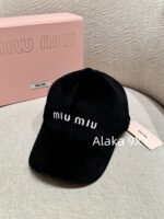 Miumiu gift box packaging/autumn versatile new item24ss heavyduty imported silk velvet material letter logo fisherman hat - Image 23