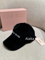 Miumiu gift box packaging/autumn versatile new item24ss heavyduty imported silk velvet material letter logo fisherman hat - Image 25