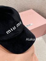 Miumiu gift box packaging/autumn versatile new item24ss heavyduty imported silk velvet material letter logo fisherman hat - Image 29
