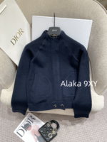 Dior Autumn/Winter Collection  Heavy duty Cashmere Double sided Woolen Jacquard Logo Jacket for Women. Available in two colors - Image 5