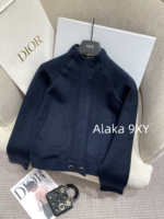 Dior Autumn/Winter Collection  Heavy duty Cashmere Double sided Woolen Jacquard Logo Jacket for Women. Available in two colors - Image 6