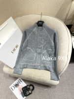 Dior Autumn/Winter Collection  Heavy duty Cashmere Double sided Woolen Jacquard Logo Jacket for Women. Available in two colors - Image 8