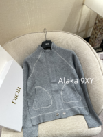Dior Autumn/Winter Collection  Heavy duty Cashmere Double sided Woolen Jacquard Logo Jacket for Women. Available in two colors - Image 9